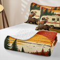 thumbnail image 4 of Catabedysis Retro Camping Quilt Full,Wildlife Print Full Bedspread Sets For Boys,Multicolor,3 Pieces, 4 of 7