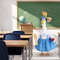 thumbnail image 6 of Aurorax Back to Class School Porch Goose Outfit 23"/19 inch/17in,Goose Clothes for Cement Goose Porch Goose,Teacher Blue All the Season 23" Porch Goose Clothing Accessories for Outdoor Yard, 6 of 8