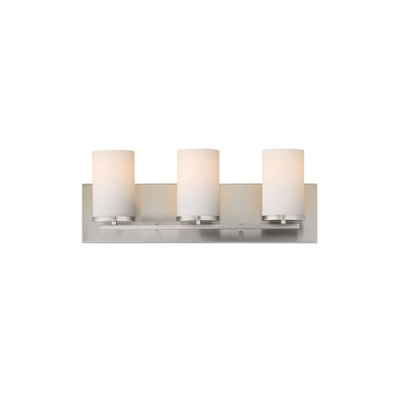 Lateral 3 - Light Satin Nickel/Silver Transitional Incandescent Glass And Steel Wall Sconce