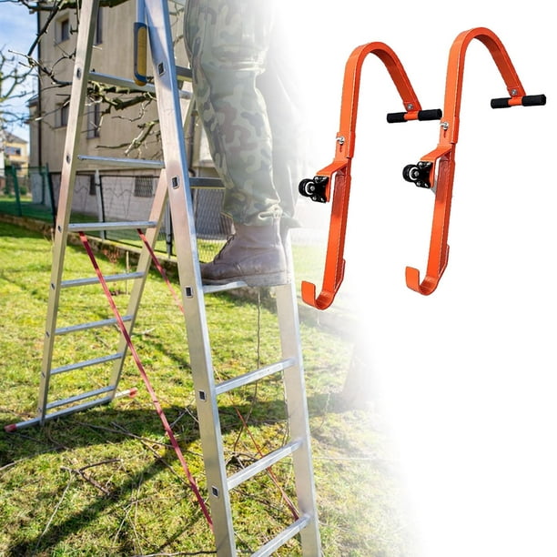2Pcs Roof Ladder Stabilizer, Roofing Ladder Hook, Iron Portable Roof Ladder  Hook, Roof Ridge Extension for Repair, Home Outdoor, Gutter, Projects 