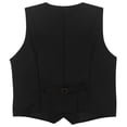 thumbnail image 4 of Tween Boy's 4 Button Formal Suit Vest Black Dress Waistcoat Vest Elegant Adjustable Back Strap 11-12 Years Boys Clothes, 4 of 7