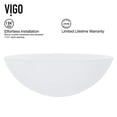 thumbnail image 5 of VIGO White Frost Glass Vessel Bathroom Sink, 5 of 5