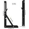 thumbnail image 2 of Consola plegable, 2 piezas, soportes para estantes plegables de pared para mesa plegable de alta resistencia, capacidad de carga de 50 kg, para ahorrar espacio, mesa plegable de cocina para el hogar,, 2 of 6