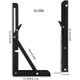 thumbnail image 2 of Soporte triangular de metal resistente para estante, diseño compacto con carga máxima para banco o mesa plegable de pared., 2 of 6