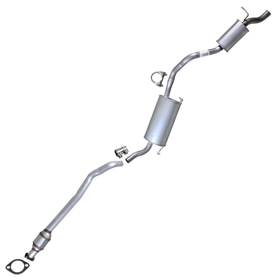 Northeastern Exhaust Catalytic, Muffler & Resonator Exhaust System Kit Fits 2010-2013 Ford Transit Connect 2.0L - Direct Fit EPA-Approved | Stainless Steel | Includes Gasket, Clamp & Sleeve