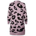 thumbnail image 5 of Oversized Women's Leopard Print Cardigan with Front Opening, 5 of 8