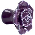 thumbnail image 5 of 6 uds. Perillas de puerta de cerámica Vintage con flores y rosas, manija para cajón de cocina (púrpura), elegantes perillas de cerámica para gabinete con flores rosas, 5 of 5