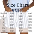 thumbnail image 3 of Women's High Waisted Drawstring Shorts with Pockets, Striped Rolled Hem Casual Summer Shorts, Loose Fit Elastic Waist Short Pants for Women Daily Wear 05-Red S, 3 of 4