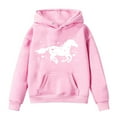thumbnail image 1 of MIASHUI Sweat à Capuche pour Filles avec Imprimé Cheval - Manches Longues pour Usage Quotidien et Activités Extérieures, 1 of 3