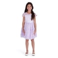 thumbnail image 3 of Kensie Girl Sequin Mesh Bow Soutache Purple Dress, Sizes 4-16, 3 of 5