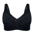 thumbnail image 3 of Women's Bestform 5006825 Unlined Wireless Cotton Bra with Seamed Cups (Black 36B), 3 of 6