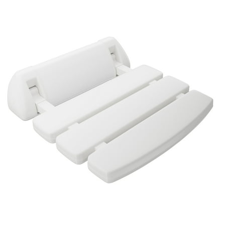 ANZZI Folding Shower Seat, Wall-Mounted Bathroom Safety & Comfortable Bath Seat 13.78 in. White