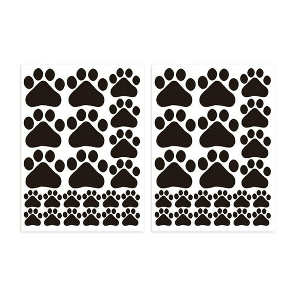 KDJ 44pcs Dog Cat Footprints Pawprints Wall Stickers Pet Paws Vinyl Art Decoration - for Home Decor