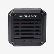 Midland- SPK200 Heavy-Duty 20W Amplified External Speaker - AI Noise Cancelation 180 Degrees Swivel Base Works CB and MXT Radios 8-OHM Sound System 3.5mm Audio Plug - Waterproof Design