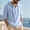 Light Blue, variant on Men's Linen Hoodies Casual Button Long Sleeve Hoodie Shirt Pullover Tops Clothes with Drawstring Navy XXXL Fashion