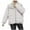 White, variant on Lindreshi Winter Coats for Women Medium Women's Fall and Winter Long Sleeved Warm Cotton Jacket Bread