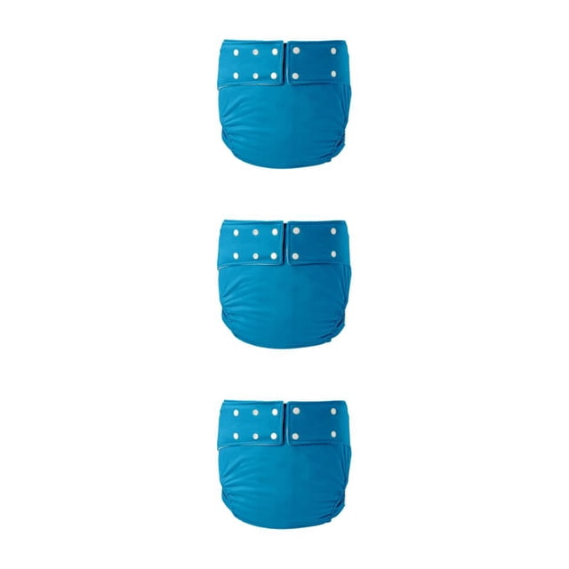 Transemion Couches en Tissu pour Adultes Couche Réutilisable Anti-Fuite contre l'Incontinence Bleu Lac 72-92cm 3ensemble