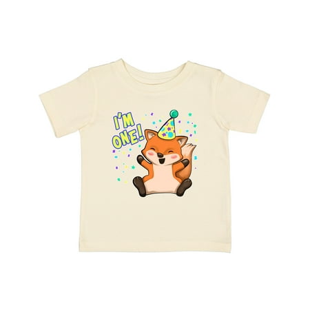 

Inktastic I m One!- Cute Fox Birthday Gift Baby Boy or Baby Girl T-Shirt