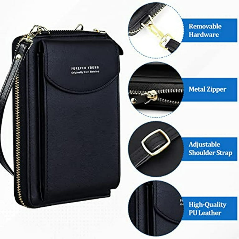 Small Cross Body Bag for Women Crossbody Phone Bag Shoulder Purse Phone  Bags Ladies Handbag Mobile Phone Pouch Cellphone Message Bag Coin Wallet  with