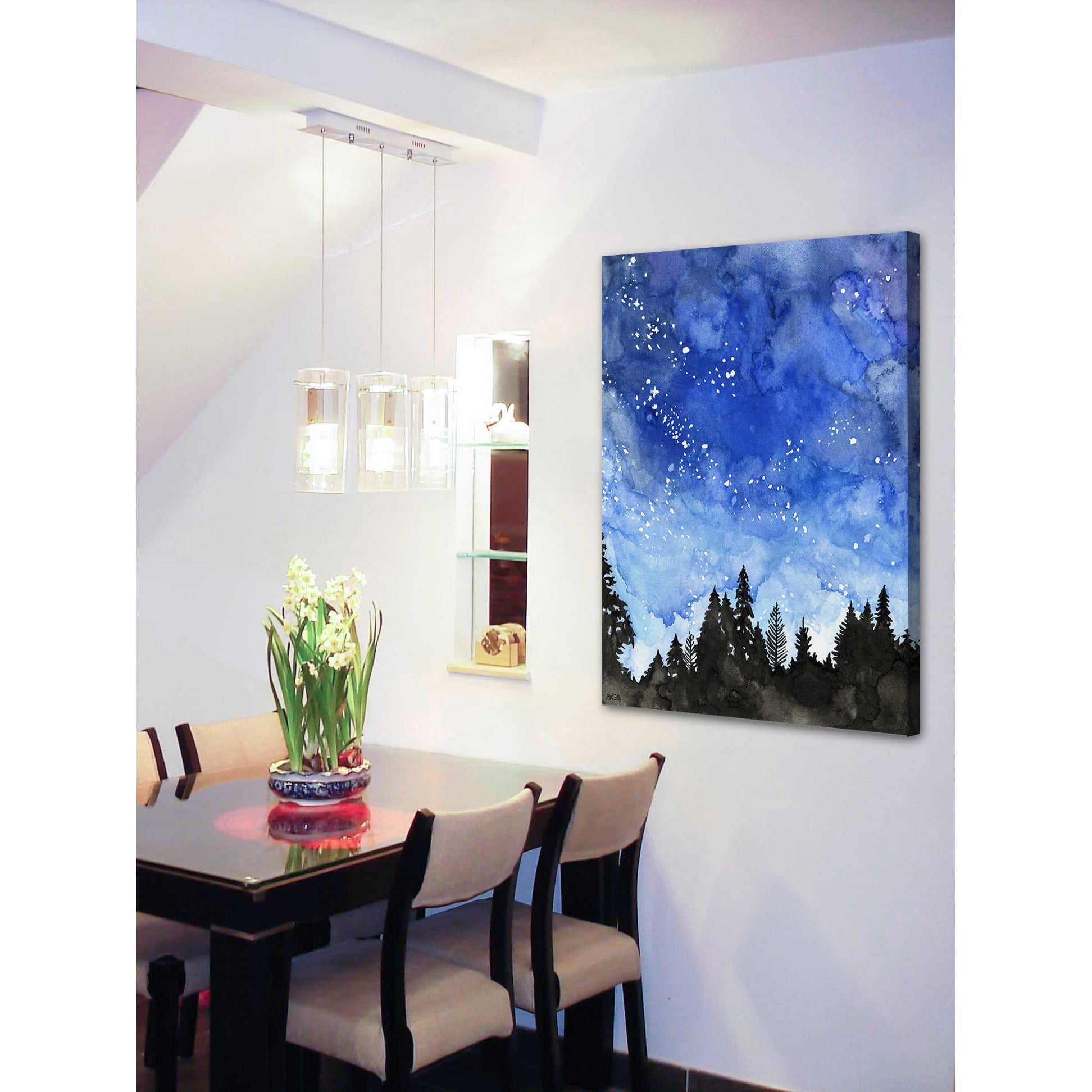Marmont Hill "Galaxy" by Rachel Byler Painting Print on Wrapped Canvas