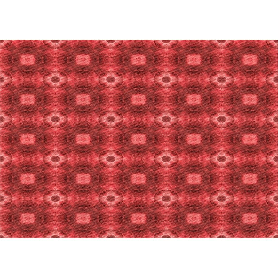 Ahgly Company Machine Washable Indoor Rectangle Transitional Red Area Rugs, 8' x 12'