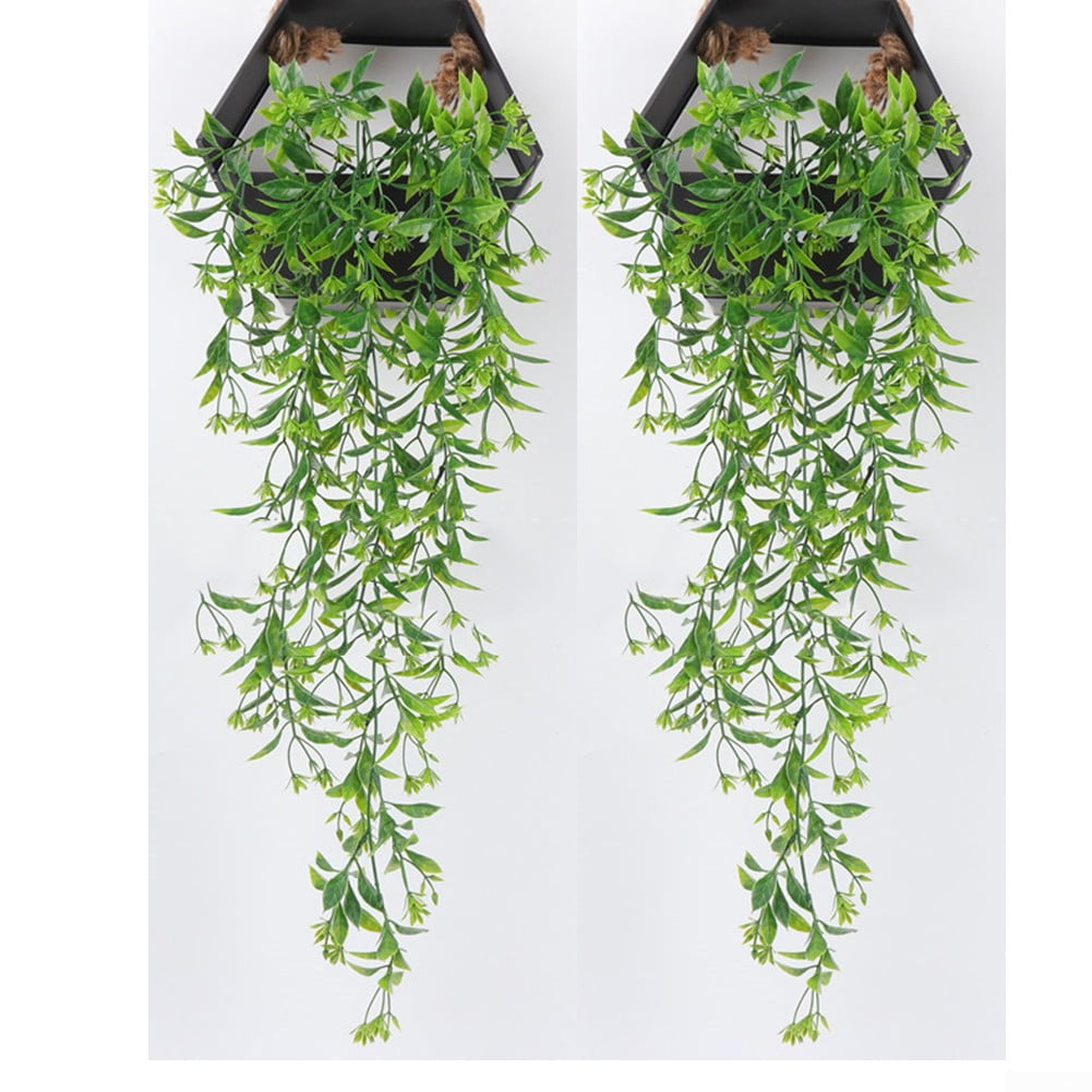 2pcs Artificial Fake Hanging Flower Vine Plant Home Wall