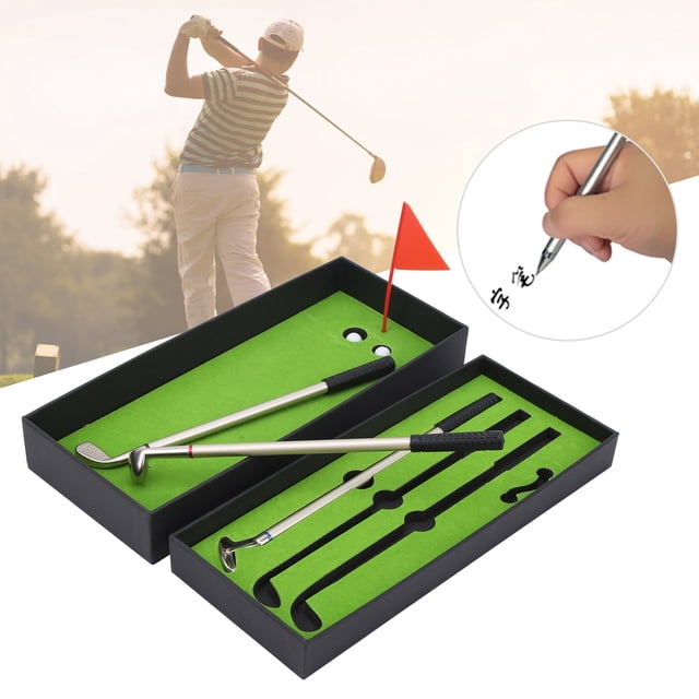 Wear Resistance Desktop Golf Gift, Golf Club Putter Pen, Golf Ball Desk Game, Environmental Protection for Children Kids
