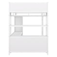 thumbnail image 5 of Bellemave Full Loft Bed with Desk and Wardrobe, Metal Loft Beds Frame with Storage Cubes and Shelves, Heavy Duty Full Size Loft Bedsfor Kids Teens Adults Bedroom（White), 5 of 10