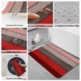 thumbnail image 6 of Red Grey Bath Mat 3 Piece Bathroom Rug Set, Vintage Stripe Farmhouse Wood Grain Ombre Non Slip Bath Rug Contour Mat and Toilet Lid Cover, Absorbent Shower Mats Soft Bath Rugs and Mats Sets, 6 of 8