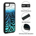 thumbnail image 2 of FINCIBO Soft Rubber Cover Case for Apple iPhone 7/8 4.7" (NOT FIT Apple iPhone 7 PLUS 2016 5.5" or Apple iPhone 8 PLUS 2017 5.5"), Blue Glitter With Black Blue Glitter Zebra, 2 of 5