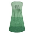 thumbnail image 3 of Atogsazn Summer Dresses for Women Sleeveless Round Neck Printed Button T-Shirt Dress Casual Loose Beach Sundress Green M on Clearance, 3 of 4