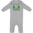 thumbnail image 2 of Inktastic Happy Chrismukkah Sweater Style with Menorah and Trees Baby Romper Coveralls, 2 of 4