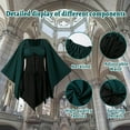 thumbnail image 4 of WASFDN Medieval Dress With Trumpet Sleeves Ladies, Traditional Irish Dress, Renaissance Gothic Retro Dress, Victorian Cosplay Dress for Halloween Carnival,2XL, 4 of 10