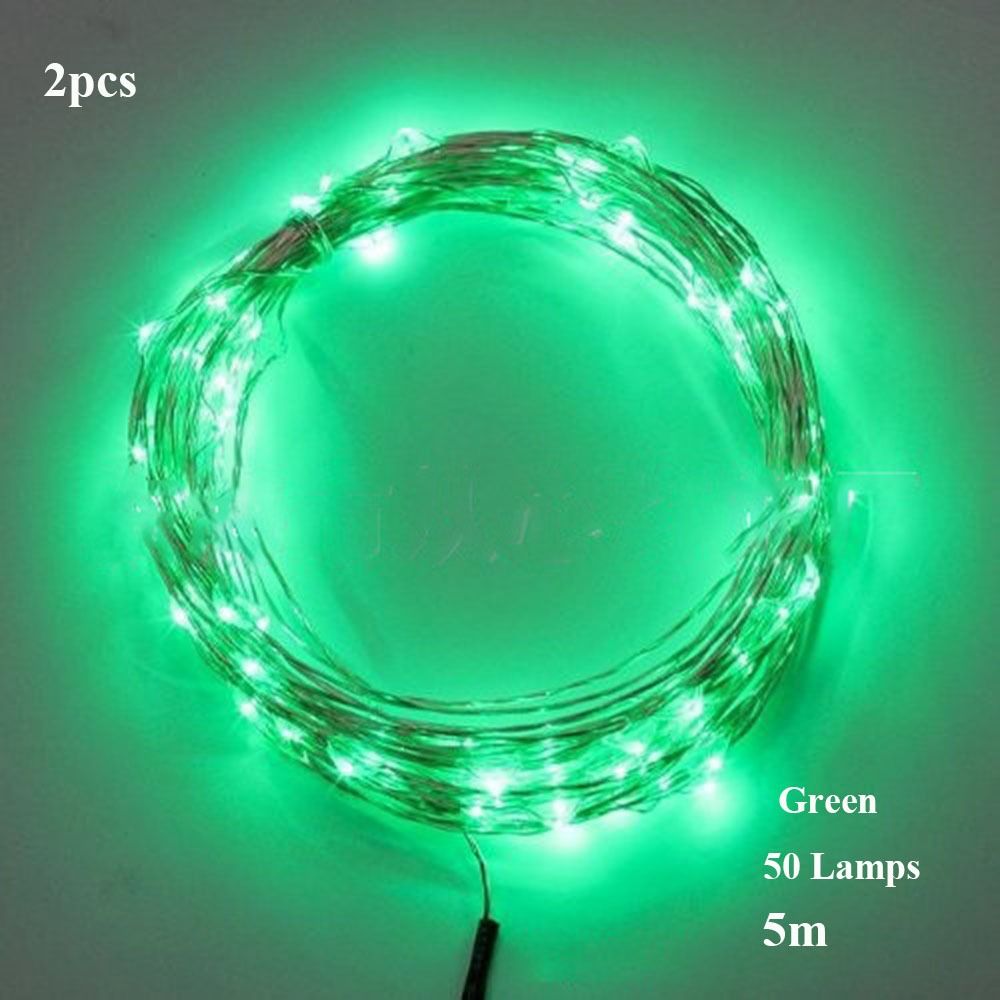 2pcs Xmas Wedding Party LED Copper Wire Copper Wire Light Decor Lamp