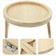 thumbnail image 5 of 2X Mesa Auxiliar Redonda Plegable de Madera con Clip para Sofá, Brazo para Sofá, Mesa con Reposabrazos para Comer/Bebidas/Aperitivos/Control Remoto/Control, 5 of 5