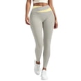 thumbnail image 3 of Liuinsasek Women's Length Yoga Pants Fashionable Two-Tone Stretch High Waist Tight Fit Tummy Control Casual Lounge Workout Pants, 3 of 8