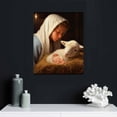 thumbnail image 4 of ARISTURING Jesus Paintings Canvas Wall Art Vintage Pictures of Jesus Christ for Wall Jesus Poster Nativity Canvas Wall Decor Modern Decorative for Bedroom Decorations Lamb Print Poster with Jesus, 4 of 4