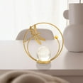 thumbnail image 6 of kowaku Crystal Ball Sculpture Metal Figurine Collection Gift Decorative Statue Stand 50mm for Fireplace Hallway Bedroom Housewarming Dragonfly, 6 of 9