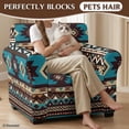 thumbnail image 4 of FKELYI Stretch Couch Cover for Living Room Armchair Slipcover with Individual Cushion Cover Aztec Tribal Geometric Print Non-Slip Washable Furniture Protector Sofa Decor, 4 of 7