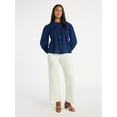 thumbnail image 2 of Time and Tru Women's Pintuck Blouse with Long Sleeves, Sizes XS-XXXL, 2 of 5