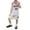 White, variant on LUOGENLI Basketball Set for Primary and Secondary School Performance Clothes White Maxi Boysuit with Pockets Light Blue 14years