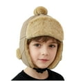 thumbnail image 2 of NAISIBABY Boys Girls Winter Beanie with Pom, Windproof Thicken Warm Earflap Fleece-lined Ski Cap Khaki 3-10T, 2 of 6