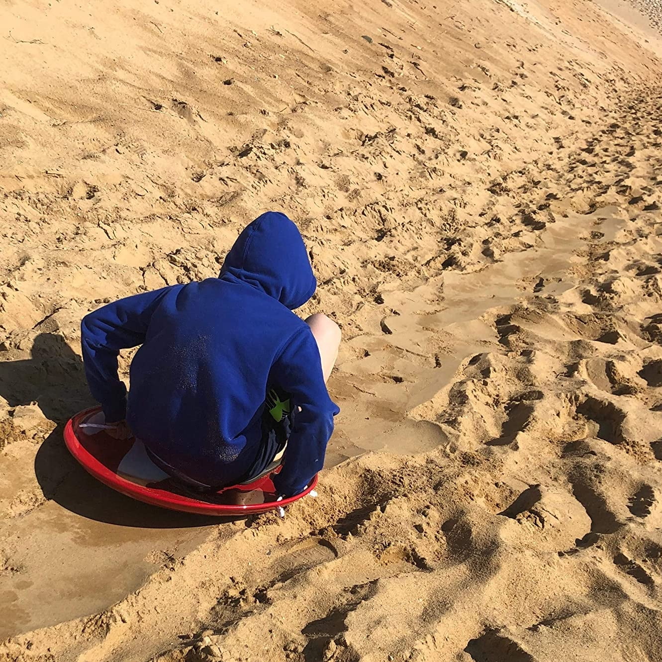 Flexible Flyer 826 Heavy Gauge Steel Metal Snow Disc Saucer Sled, Red