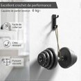 thumbnail image 3 of Black and gray, 4 pieces adhesive wall hooks, bathroom towel holder, kitchen towel hook, adhesive coat rack, 3 of 5