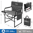 thumbnail image 5 of OuterSpa Compact Camping Chair Portable Directors Chair with Side Table and Pocket Padded Camping Chair Folding Camping Chair Heavy Duty Camping Chair for Adults, Support up to 350 lbs, 5 of 11