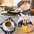 thumbnail image 4 of Pioneer Flower Floral Print Pattern 2-Pack Oven Mitts Set, Heat Resistant Kitchen Gloves, 7.7" X 12", 4 of 6