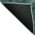 thumbnail image 4 of 9' X 12' Teal Blue Aqua And Turquoise Abstract Washable Indoor Outdoor Area Rug, 4 of 5