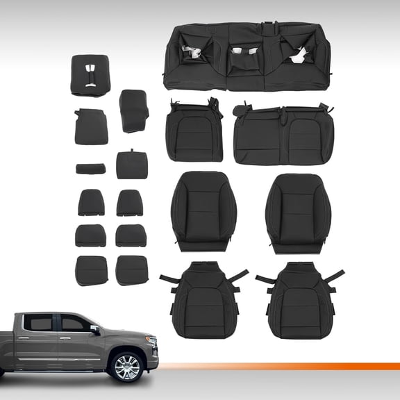 Factory Style Full Kit Seat Covers Fit For 2019 2020 2021 Chevy Silverado LT