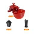 thumbnail image 3 of Unique Bargains Chicken Waterer Cups Automatic Poultry Nipple Drinker Watering Bowl Adjustable, Red 10 Pack, 3 of 5