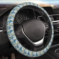 thumbnail image 4 of Uemuo Flower and Sail Boat Printed Car Elastic Steering Wheel Cover - Universal Car Accessory for Diverse Cars Anti-Slip, and Comfortable- 15", 4 of 8